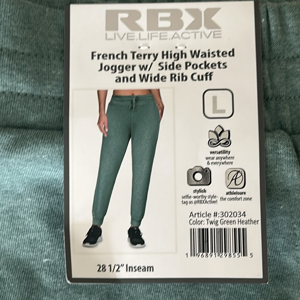 RBX French Terry High Waisted Jogger Size Large. NWT.